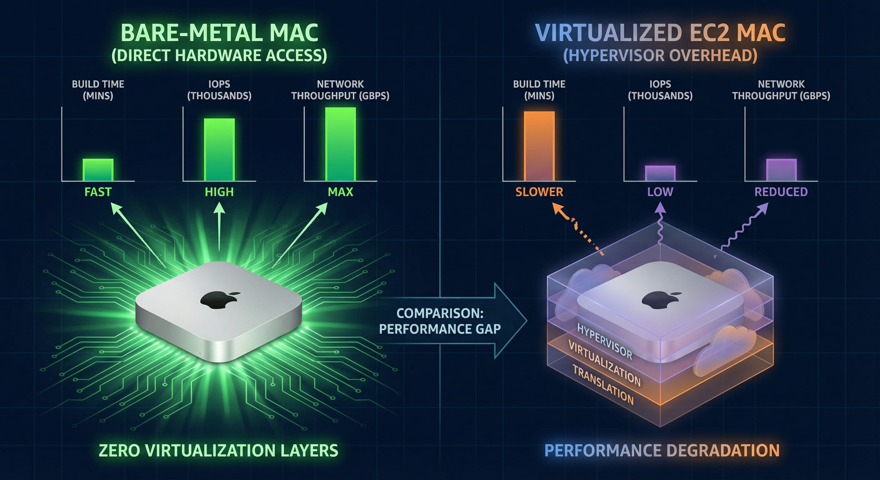 Bare Metal vs EC2 Mac Performance Comparison