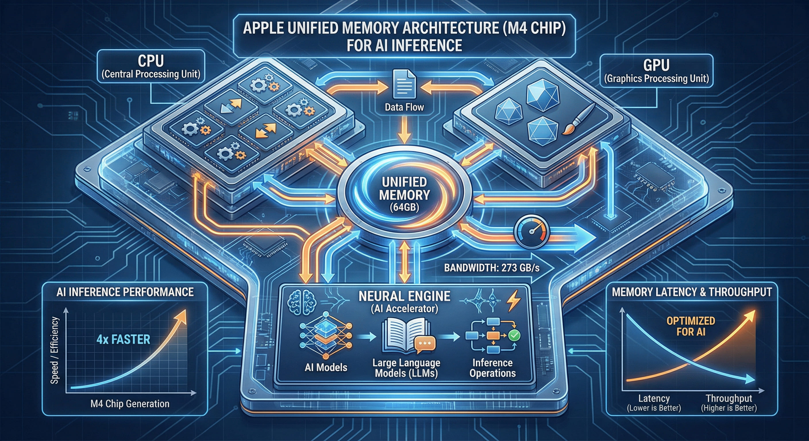 Архитектура унифицированной памяти Apple для AI-инференса